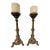 Vintage Ornate Brass Candle Holders | Pair of Antique Candle Stands- Rococo Style For Sale