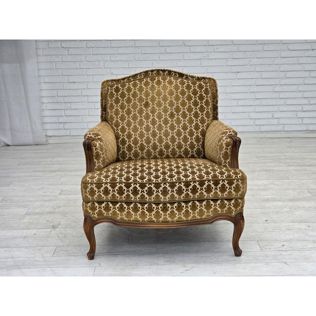 Vintage Danish Relax Chair in Furniture Velour, 1950s For Sale - Image 13 of 18