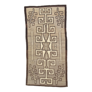 Navajo Transitional Rug Cira 1890 Geometric Meander Key Fret Diamond Design Fine