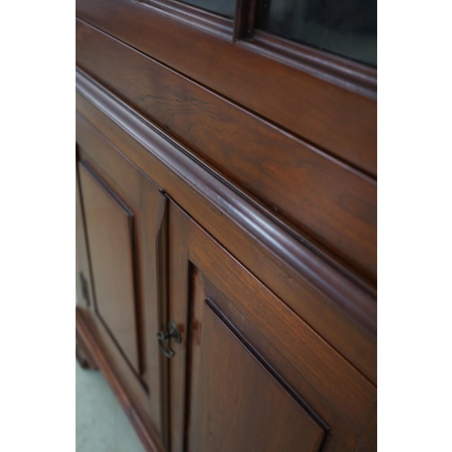 Antique American Cherry Country Chippendale Corner Cabinet For Sale - Image 12 of 17