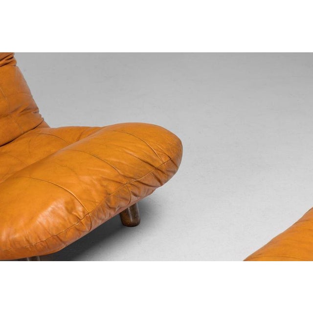 Animal Skin Insa Lounge Chair and Ottoman by E. Cobianchi, Italy, 1970s For Sale - Image 7 of 18