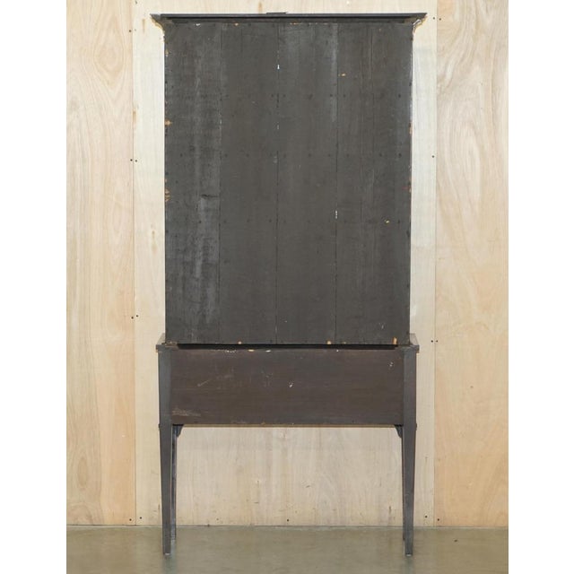 Antique Victorian Astral Glazed Bookcase with Long Legs, 1870s For Sale - Image 12 of 18