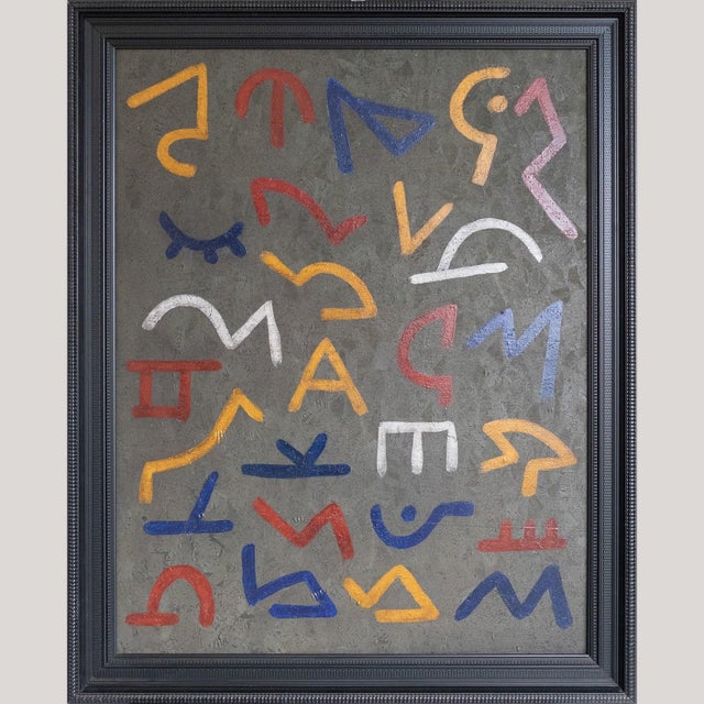 Manuel Rufi Gibert, Geometric Abstraction, 1990s, Oil on Panel, in Very Good conditions. Designed 1990 to 1999