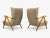 Italian Modern, Beige Boucle, Wood, Sculptural Lounge Chairs, Italy, 1960s For Sale - Image 10 of 12