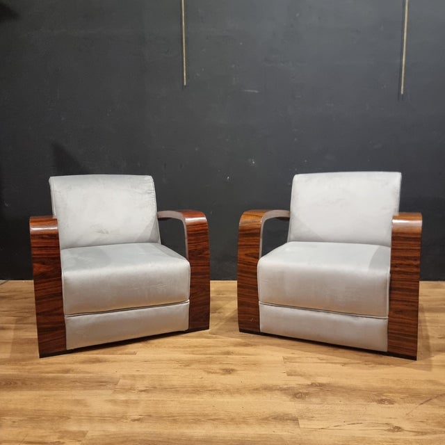 Vintage Chairs with Canaletto Walnut Armrests, Set of 2 For Sale - Image 6 of 15