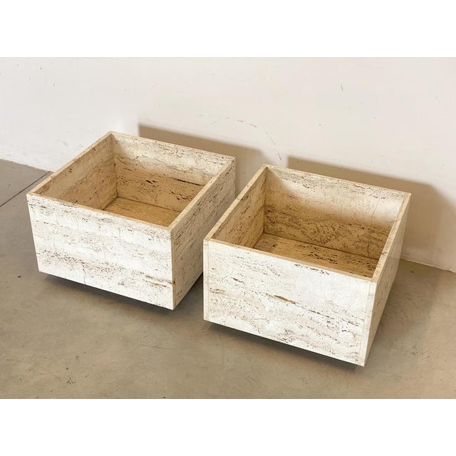 Travertine Planters, 1970s, Set of 2 For Sale - Image 4 of 18