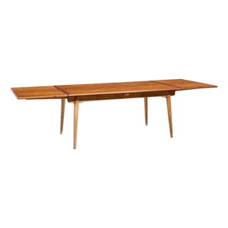 Hans J. Wegner for Andreas Tuck at-312 Mid Century Danish Teak Hidden Leaf Dining Table For Sale