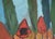 1990s Belgian Barn by the River - Expressionist Landscape Original Oil on Canvas by Gloria Takla For Sale - Image 5 of 11