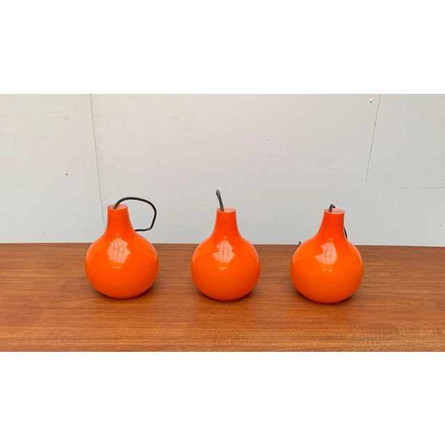 Mid-Century German AH Glass Pendant Lamp from Peill & Putzler, Set of 3 For Sale - Image 11 of 18