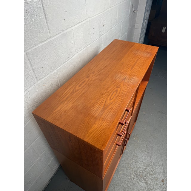 Mid 20th Century Mid-Century Modern Teak Danish Cabinet - 2 Piece For Sale In New York - Image 6 of 18