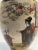 Satsuma Antique Japanese Meiji Satsuma Hand-Painted Figural Cabinet Vase, Black & Gold, 10” For Sale - Image 4 of 11