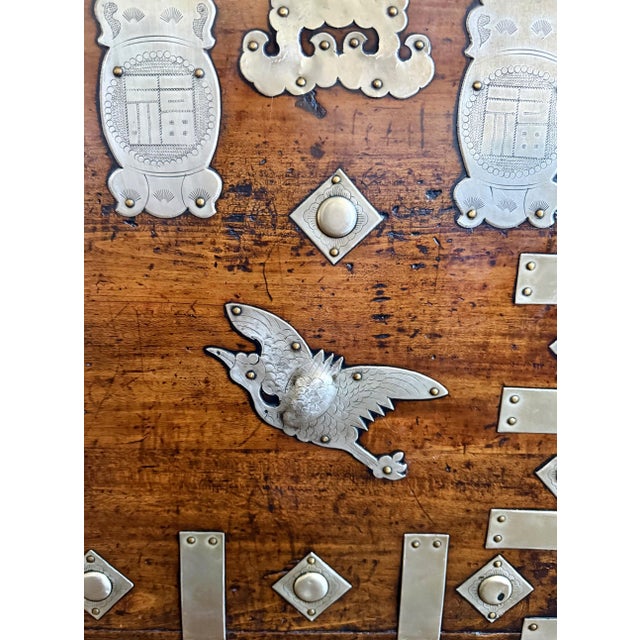 Wood Antique Korean Wedding Bandaji Chest For Sale - Image 7 of 18