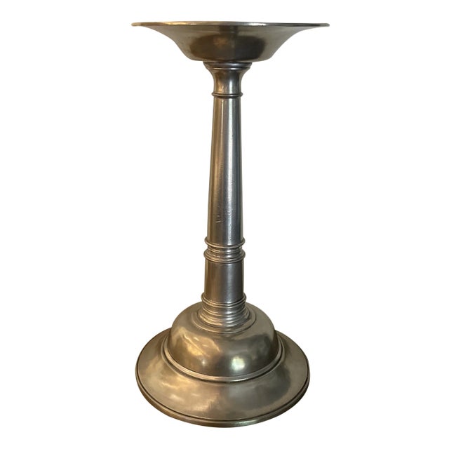 2000s Arte Italica Pewter Candle Holder For Sale