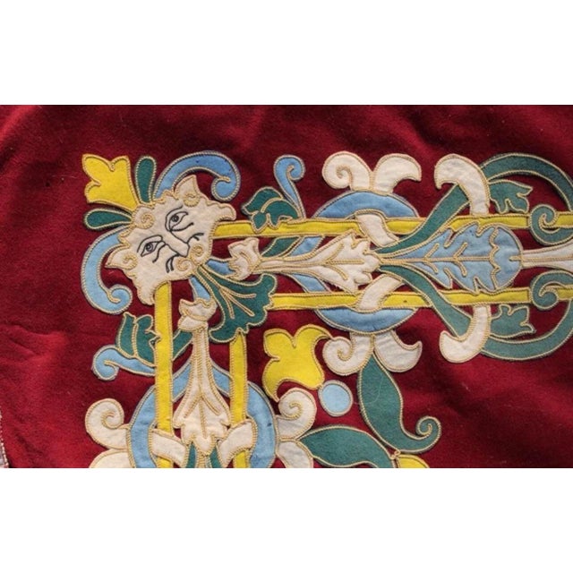 Textile Monumental Spanish Royal Armorial Appliqué Textile With Order of the Golden Fleece, C. 1868, 78” × 70” For Sale - Image 7 of 9