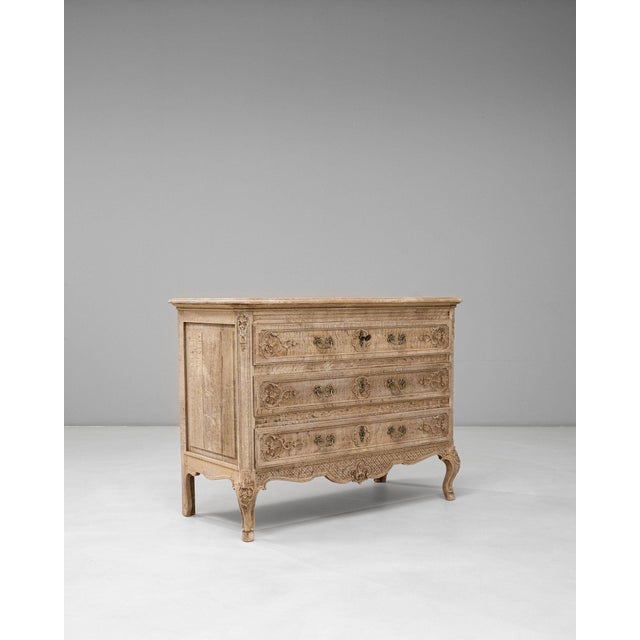 Mid 20th Century France Traditional Antique White Wood Chests of Drawers For Sale - Image 10 of 11
