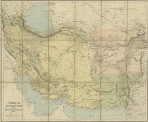 Antique Map of West Asia, 1900s