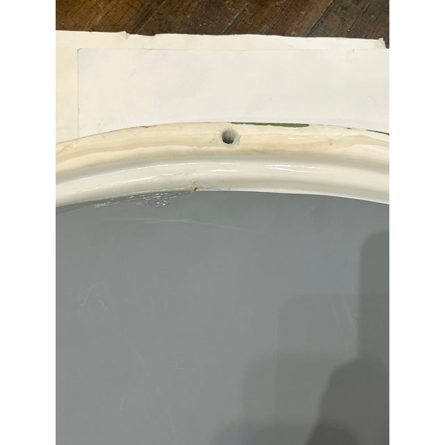 Vintage Italian Capri Style Yellow and Blue Ceramic Mirrored Tray With Shell Design For Sale - Image 15 of 16