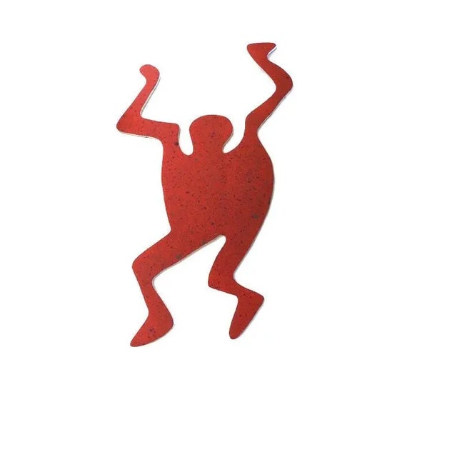 1990s 1990s Two Side Pop Art Red Splatter Foam Board Figure Wall Sculpture For Sale - Image 5 of 6