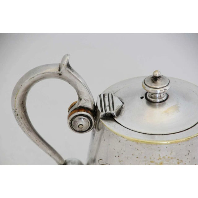 Art Deco Silvered Tea Pot from" Cafe du Grand Hotel" France For Sale - Image 9 of 13
