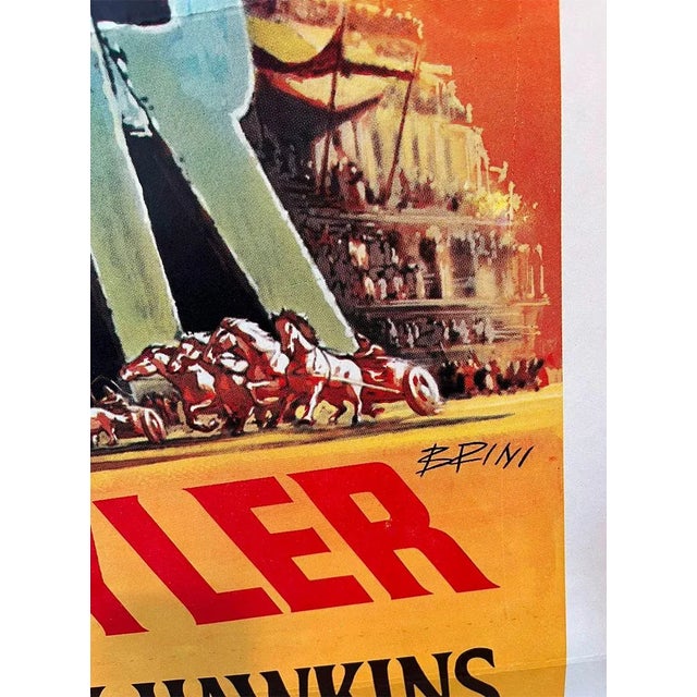 2 sheets poster, size 100×140 cm, of the famous movie "Ben Hur" from 1959, released in Italy on October 21st, 1960. This...