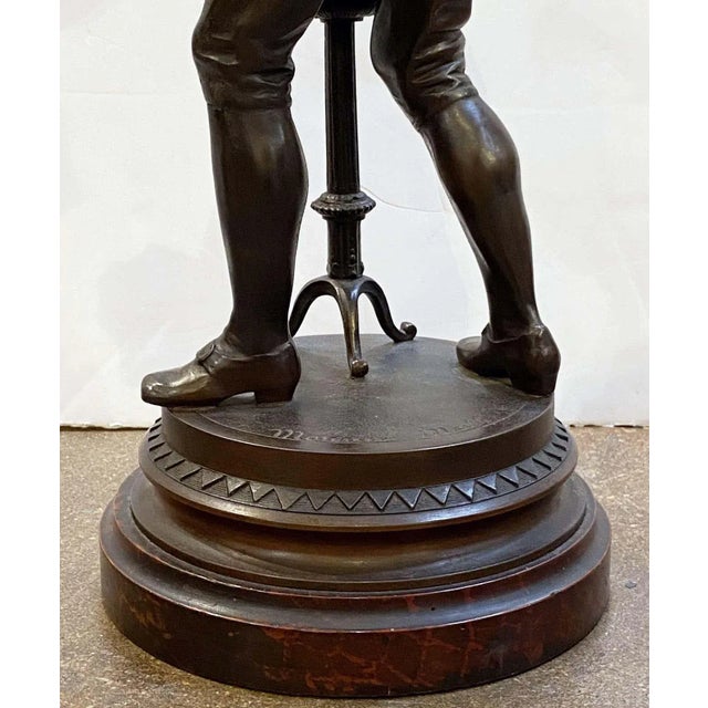 Large French Bronze Spelter Figure of an Artist, After Mathurin Moreau For Sale - Image 12 of 13