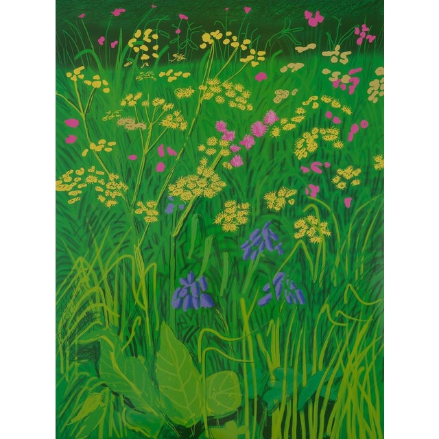David Hockney (1937) Fields of Flowers Original color poster On glossy paper, 48 x 66 cm (approx. 19 x 26 inches)...