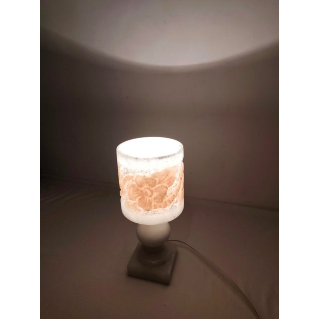 Vintage Spanish Alabaster Table Lamp, 1950s For Sale - Image 11 of 13