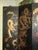 Chinoiserie Vintage Oriental Asian Black & Gold Four Panel Screen Room Divider ~ Dragons For Sale - Image 3 of 13