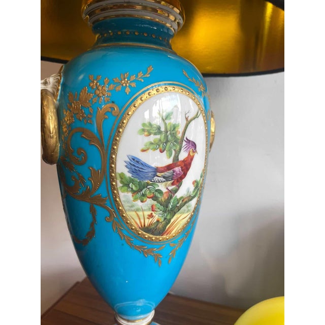Antique French Sèvres Table Lamp For Sale - Image 11 of 12