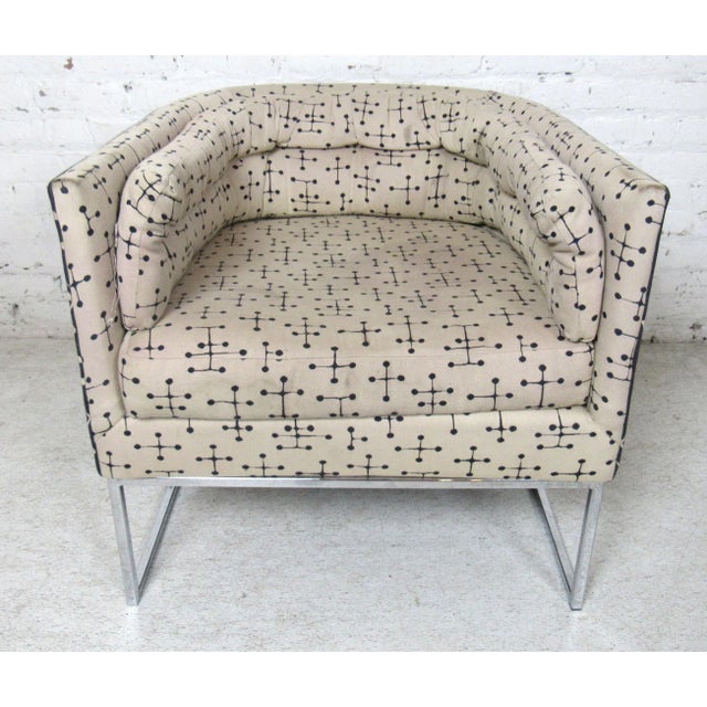 Mid-Century Modern Mid-Century Chrome Club Chair For Sale - Image 3 of 9
