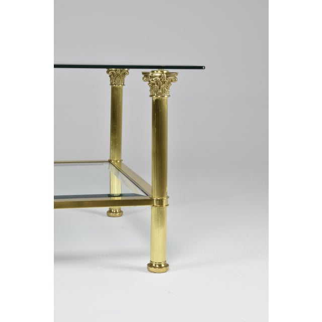 Metal 1980s Pair of French Hollywood Regency Coffee Tables Attributed to Maison Jansen For Sale - Image 7 of 12