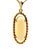 Vintage Italian 18k Gold Oval White Opal Rope Frame Pendant For Sale - Image 9 of 12