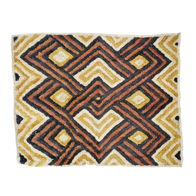 Tribal Vintage Kuba Grass Textile For Sale - Image 3 of 3