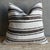 Creamy white hemp rug pillow with stripes. Soft hand, linen blend backing with zipper closure. Spot cleaning is...