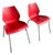 Set of Red Maui Chairs by Vico Magistretti for Kartell For Sale