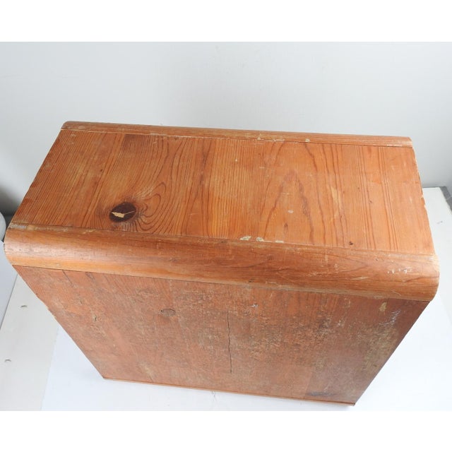 Small Curved Edge Mid 20th Century Pine Side Table For Sale - Image 9 of 9