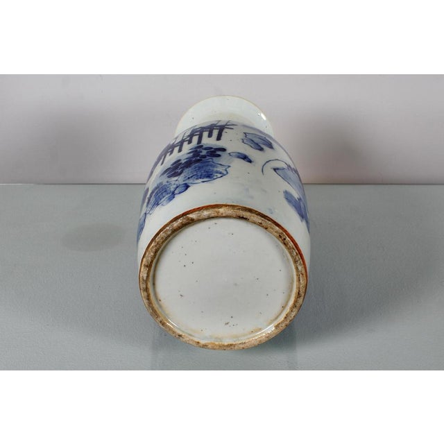 Asian Blue and White Porcelain Vase, 1880 For Sale - Image 14 of 16