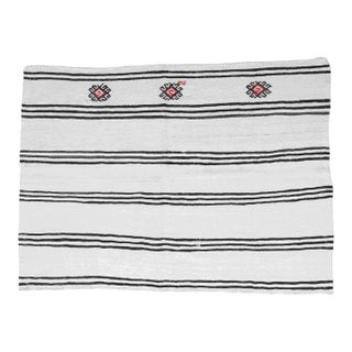 Turkish Vintage Hemp Kilim Rug - 4`7" X 6`2" For Sale