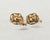 Metal Vintage 1973 Signed Napier Modernist Goldtone White Cabochon Clip Earrings - 2 Pieces For Sale - Image 7 of 7