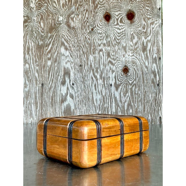 Vintage Boho Carved Grid Box For Sale - Image 11 of 12