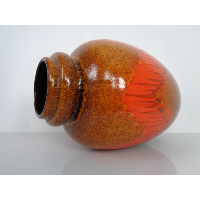 Tan Pop Art Glazed Lava Ceramic 286-51 Vase, Scheurich, 1970s For Sale - Image 8 of 18