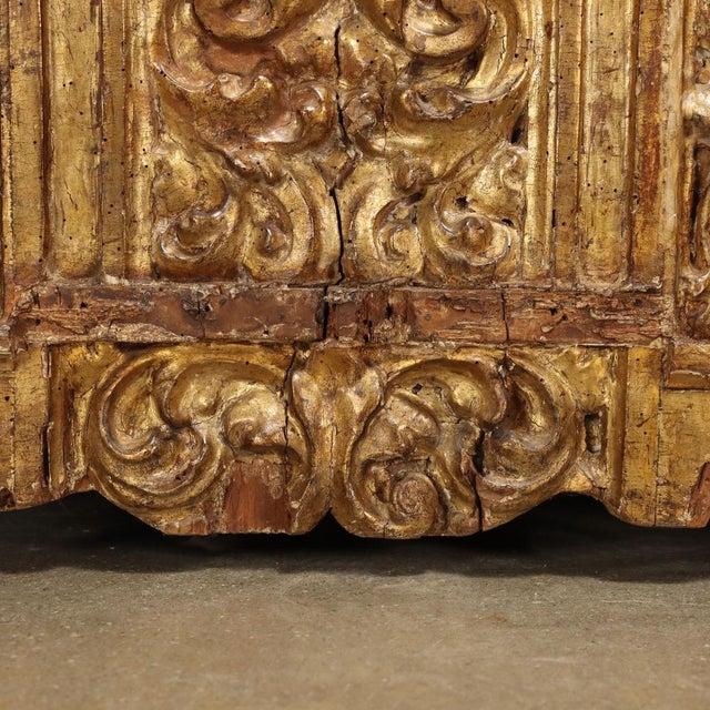 Wood 19th Century Carved and Gilded Wood Bench, Italy For Sale - Image 7 of 16