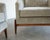 Tripod Barrelback Lounge Chairs in Greige Linen, C. 1950s For Sale In New York - Image 6 of 8