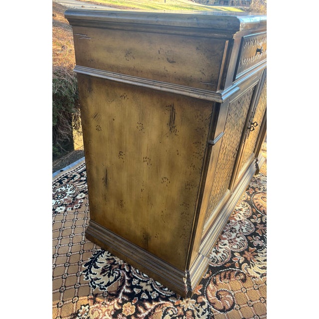Vintage Broyhill Island Style 2 Door Chest From Palermo Palm Collection For Sale - Image 9 of 12