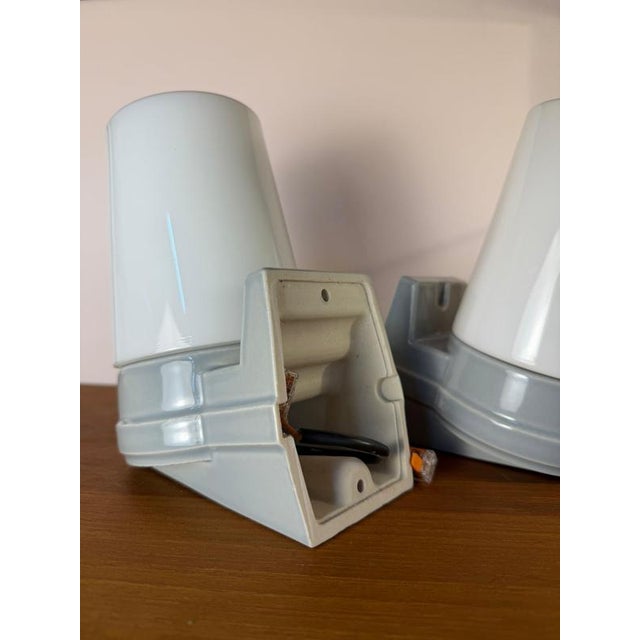 Model 6070 Wall Lamp in White by Sigvard Bernadotte for Ifö, Set of 2 For Sale - Image 3 of 11