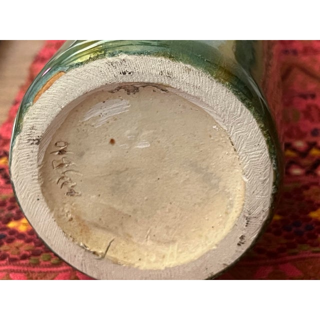 1970s Signed Mid-Century Modern Studio Pottery Drip Vase For Sale - Image 4 of 6