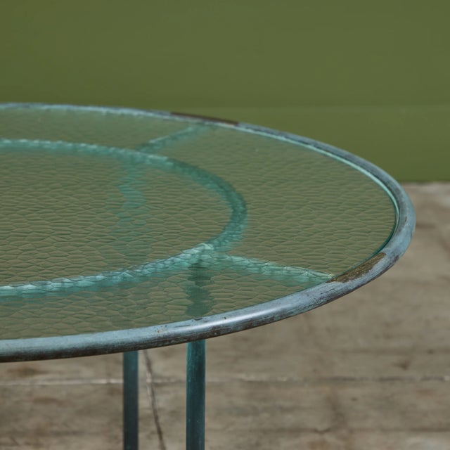 Walter Lamb for Brown Jordan Round 36" Bronze Patio Coffee Table For Sale - Image 9 of 12