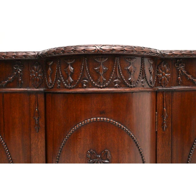 Antique Georgian Adam Style Bow Front Cabinet, 1790 For Sale - Image 9 of 11