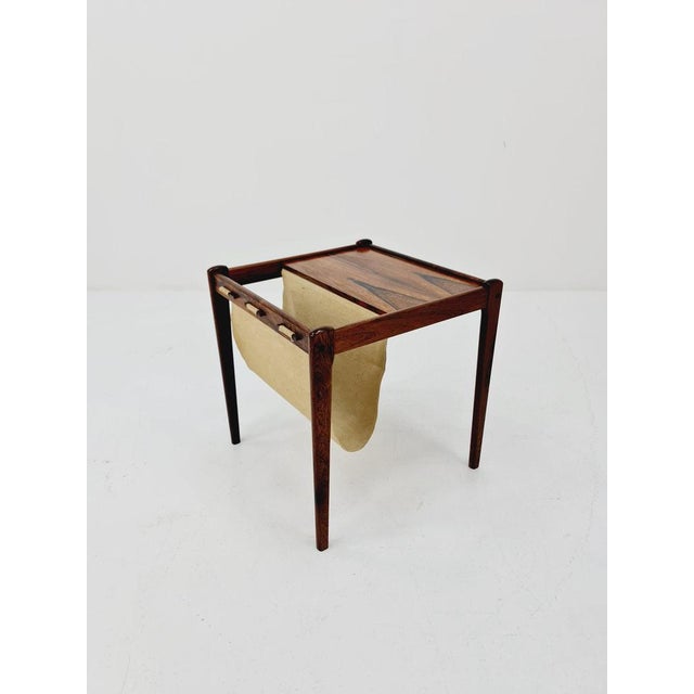 Mid-Century Danish Side Table with Magazine Rack, 1960s For Sale - Image 6 of 11