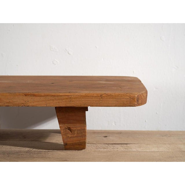 Brown Vintage Low Square Table, 1920 For Sale - Image 8 of 11